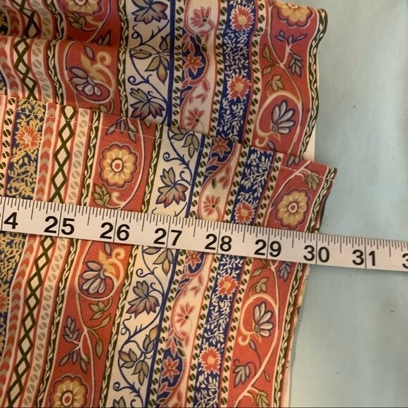 Vintage Boho Talbots Printed Faux Wrap Skirt 100% Rayon Size 10 Made in USA - Picture 8 of 9